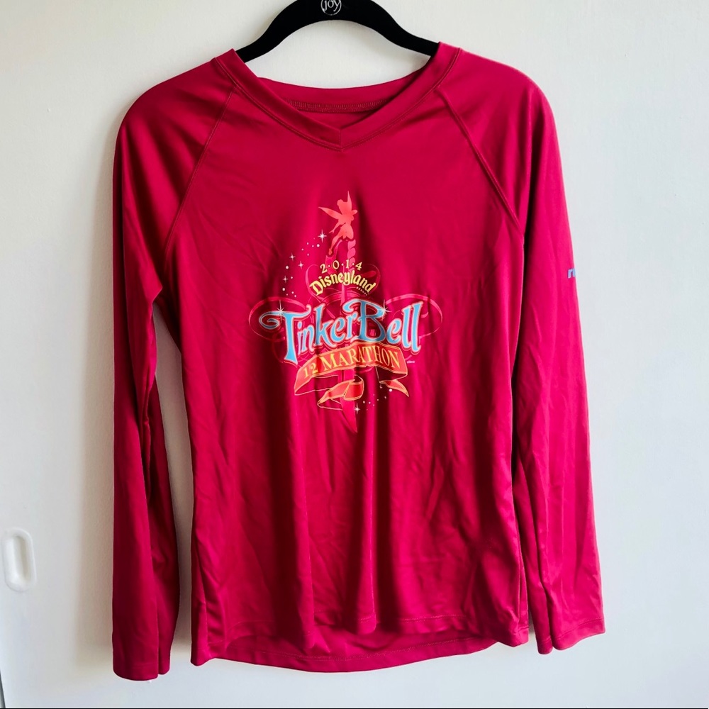 runDisney Tinker Bell Half Marathon Deep Pink Long Sleeve Tech Tee